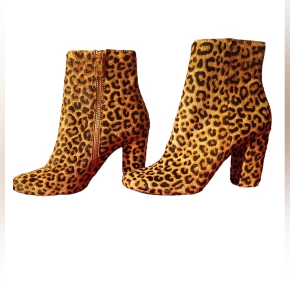 Leperd print Steve Madden mid calf booties